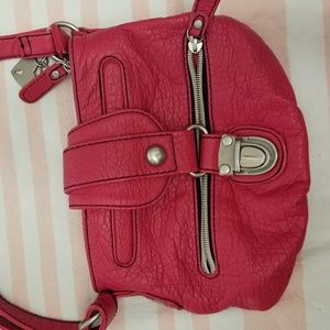 badass faux leather hot pink wrap around purse